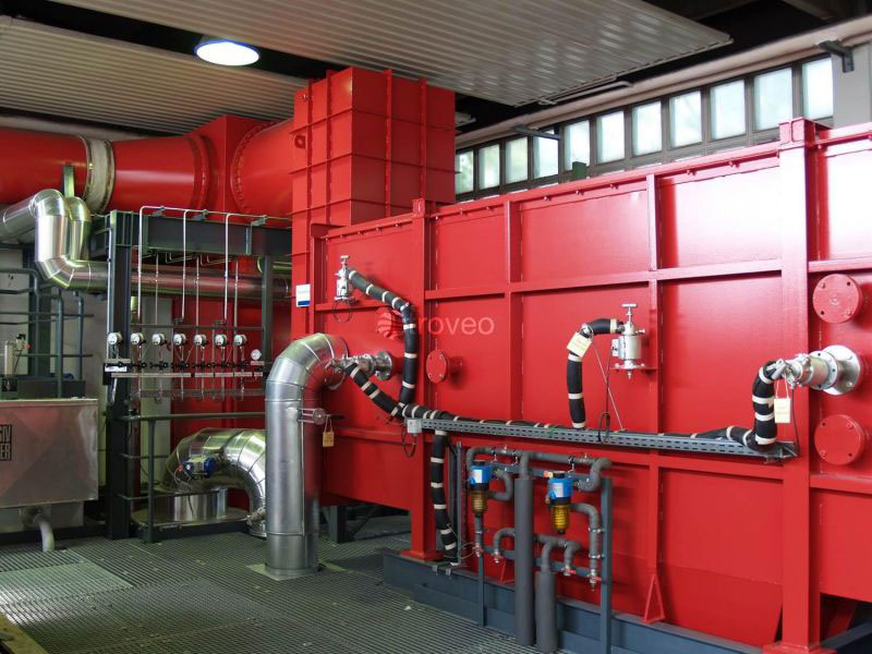 robust, multi-use grate stoker furnace with modular flue gas cleaning unit