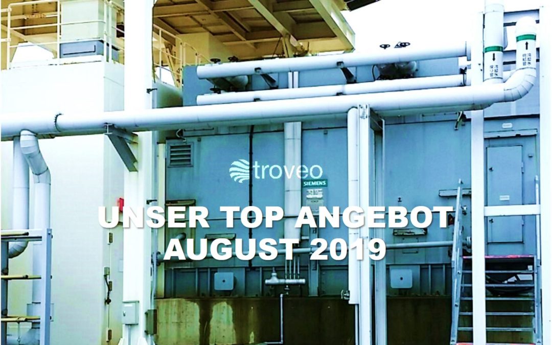 Top-Angebot Oktober 2019: eine bisher ungenutzte 34 MW Open Cycle Gasturbinen-Generatoranlage wartet auf Verkauf und Demontage