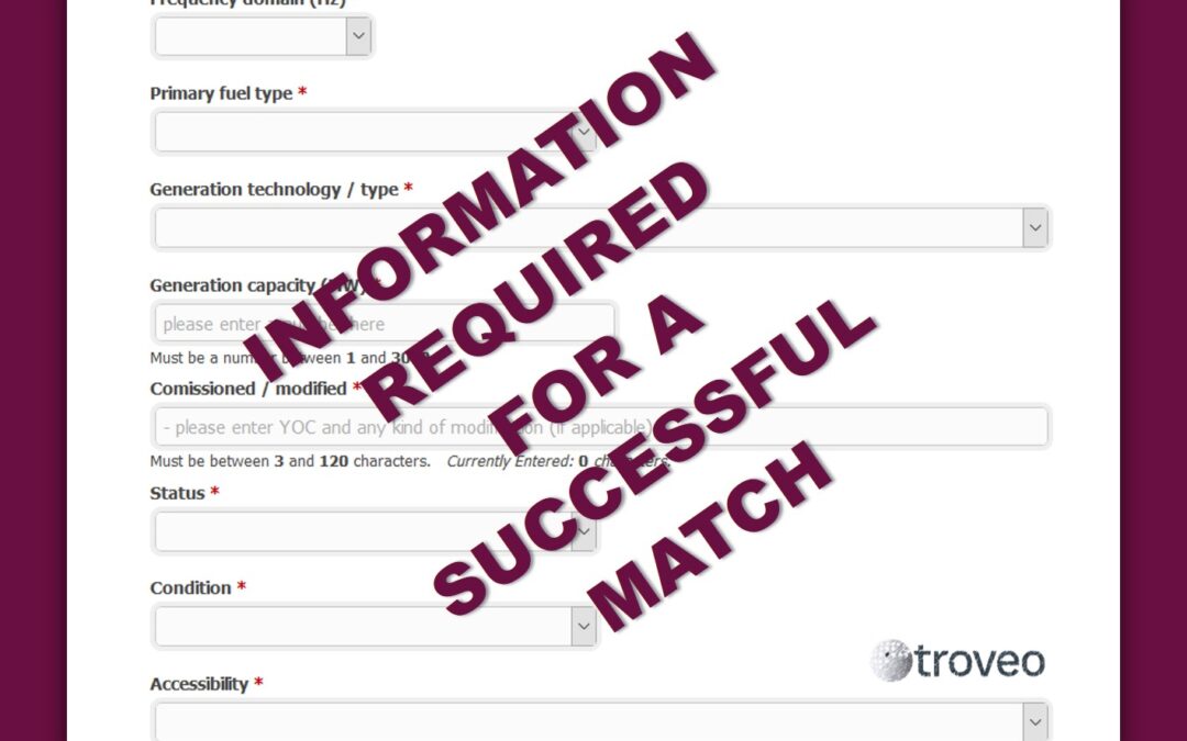 What data do I input to successfully match offers with searches?