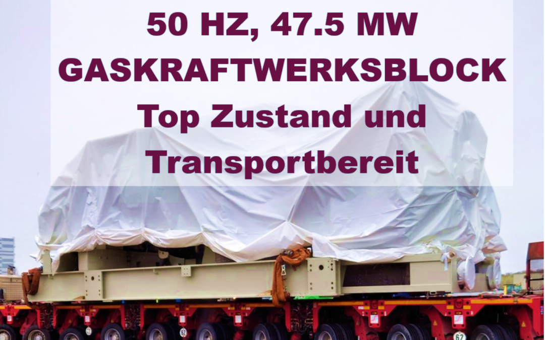 Top-Verkaufsangebot im August 2022: 1 x SGT-800 GT-Generatorsatz, 47,5 MW, 50 Hz, ausgezeichneter Zustand und transportbereit – PPO-123