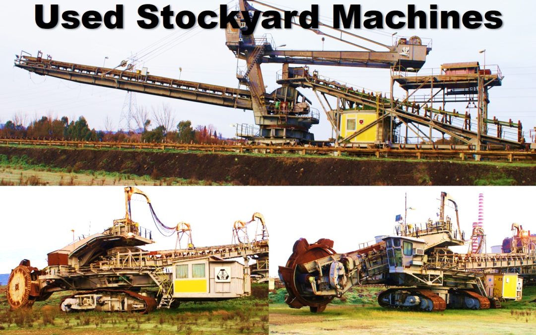 Several, multiple-use compact stockyard machines for sale, stackers and reclaimers, ready for bulk goods operation, immediate availability – our second-hand equipment top offers in March 2024