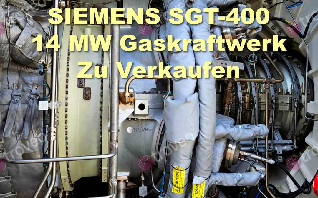 Unser aktuelles Top-Angebot – eine Siemens SGT-400 Gasturbinenanlage mit 11 kV / 50 Hz Netzanschluss aus dem Jahr 2014 zu verkaufen